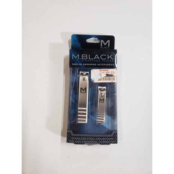 M Black Clipper Set Unisex Silver Stainless Steel Precise Groom Toe & Fingernail - Picture 1 of 4